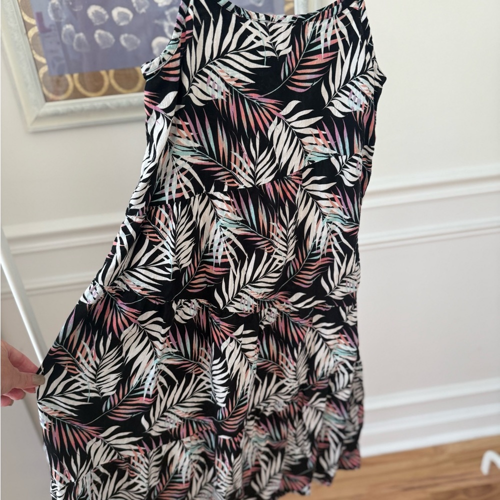 SO Multicolor Leaf Pattern Dress